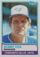 1983 Topps #606 Bobby Cox Baseball Card