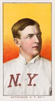 1909 White Borders Sovereign #308 Christy Mathewson Portrait Baseball Card