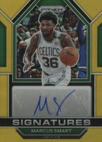 2022 Panini Prizm Signatures #SIGMSM Marcus Smart Gold Prizm Basketball Card