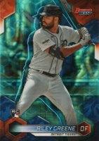 2023 Bowman's Best #30 Riley Greene Aqua Lava Refractor Baseball Card