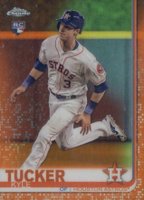 2019 Topps Chrome #39 Kyle Tucker Running-Orange Refractor Baseball Card