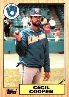 1987 Topps Tiffany #10 Cecil Cooper Baseball Card
