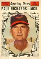 1961 Topps #566 Paul Richards All-Star Baseball Card