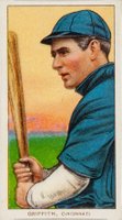1909 White Borders Cycle 460 #195 Clark Griffith Batting Baseball Card