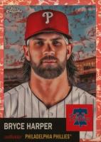 2022 Topps Chrome Platinum Anniversary #400 Bryce Harper Platinum Toile Cream/Rose Gold Refractor Baseball Card