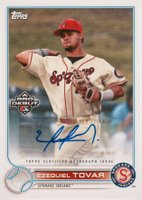 2022 Topps Pro Debut #PD64 Ezequiel Tovar Autograph Baseball Card
