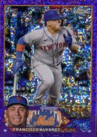 2023 Topps Chrome #203 Francisco Alvarez Purple Speckle Refractor Baseball Card