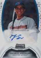 2011 Bowman Sterling Prospects Autographs #BSPGS George Springer Baseball Card