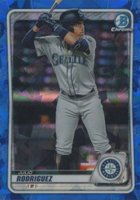 2020 Bowman Draft Chrome Sapphire Edition #BD188 Julio Rodriguez Baseball Card