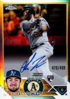 2023 Topps Chrome Rookie Autograph #RASL Shea Langeliers Refractor Baseball Card