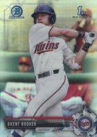 2017 Bowman Draft #BDC122 Brent Rooker Chrome-Refractor Baseball Card
