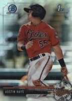 2017 Bowman Chrome Prospects #BCP224 Austin Hays Refractor Baseball Card
