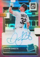 2022 Panini Donruss Optic Rated Rookie Signatures #RRSGS Gavin Sheets Purple Baseball Card