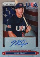 2013 Panini Prizm USA Baseball  #USA10 Mike Trout Autograph-Prizm Baseball Card
