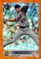 2022 Topps Chrome Logofractor Edition #34 Matt Manning Orange Baseball Card