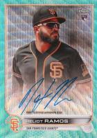 2022 Topps Chrome Rookie Autographs #RAHR Heliot Ramos Aqua Wave Refractor Baseball Card