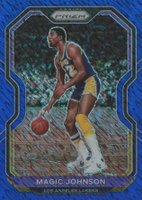 2020 Panini Prizm #219 Magic Johnson Blue Shimmer Basketball Card