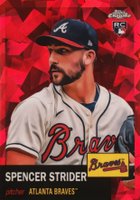 2022 Topps Chrome Platinum Anniversary #186 Spencer Strider Red Atomic Refractor Baseball Card