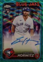 2024 Topps Chrome Rookie Autographs #RASH Spencer Horwitz Aqua Wave Baseball Card