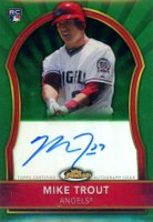 2011 Finest #84 Mike Trout Green Refractor-Autograph Baseball Card