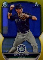 2023 Bowman Draft #BDC42 Colt Emerson Chrome-Yellow Baseball Card