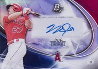 2016 Bowman Platinum Autographs #PA-MT Mike Trout Baseball Card