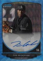 2013 Bowman Chrome Draft Picks & Prospects Autographs #BCATA Tim Anderson Blue Wave Baseball Card