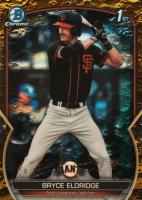 2023 Bowman Draft #BDC107 Bryce Eldridge Chrome-Yellow Lunar Crater Baseball Card
