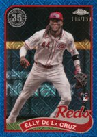 2024 Topps Silver Pack 1989 Chrome Promo #T89CU40 Elly de La Cruz Blue Refractor Baseball Card
