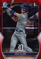 2023 Bowman Draft #BDC76 Max Clark Chrome-Red Lava Baseball Card