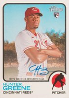 2022 Topps Heritage Real One Autographs #ROAHGR Hunter Greene Baseball Card