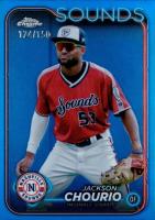 2024 Topps Pro Debut #PDC104 Jackson Chourio Chrome-Blue Refractor Baseball Card