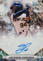 2023 Bowman Sterling Prospect Autographs #PAJCU Jackson Chourio Speckle Baseball Card