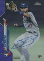 2020 Topps Chrome Rookie Autographs #RABBI Bo Bichette Purple Refractor Baseball Card