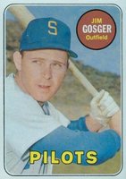 1969 Topps #482y Jim Gosger First name in Yellow Baseball Card