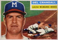 1956 Topps #175 Del Crandall Gray Back Baseball Card