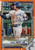 2021 Bowman Mega Box Chrome #BCP1 Bobby Witt Jr. Orange Refractor Baseball Card