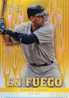 2013 Panini Select EN Fuego #EF3 Derek Jeter Gold Prizm Baseball Card