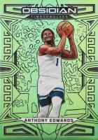 2022 Panini Obsidian #85 Anthony Edwards Electric Etch Green Flood Fotl Basketball Card