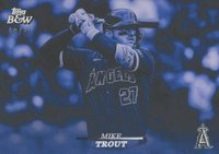 2024 Topps Black and White #16 Mike Trout Blue Baseball Card