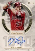 2018 Topps Luminaries Hit Kings Autograph #HKMT Mike Trout Baseball Card