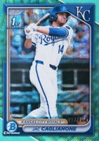 2024 Bowman Draft #BDC8 Jac Caglianone Chrome-Aqua Wave Baseball Card
