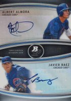 2013 Bowman Platinum Dual Autographs #DA-AB Albert Almora/Javier Baez Baseball Card