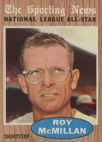 1962 Topps #393 Roy McMillan All-Star Baseball Card