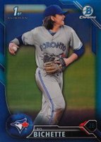2016 Bowman Draft  #BDC74 Bo Bichette Chrome-Blue Refractor Baseball Card