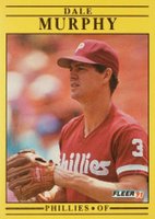 1991 Fleer #409 Dale Murphy Baseball Card