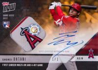 2018 Topps Now  #553F-A Shohei Ohtani Autograph Relic-Gold 1/1 Baseball Card