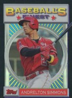 2020 Finest Flashbacks #7 Andrelton Simmons Black Refractor Baseball Card