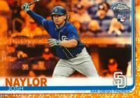 2019 Topps Chrome Update  #44 Josh Naylor Orange Refractor Baseball Card