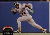 1992 Stadium Club #750 Rickey Henderson Baseball Card
